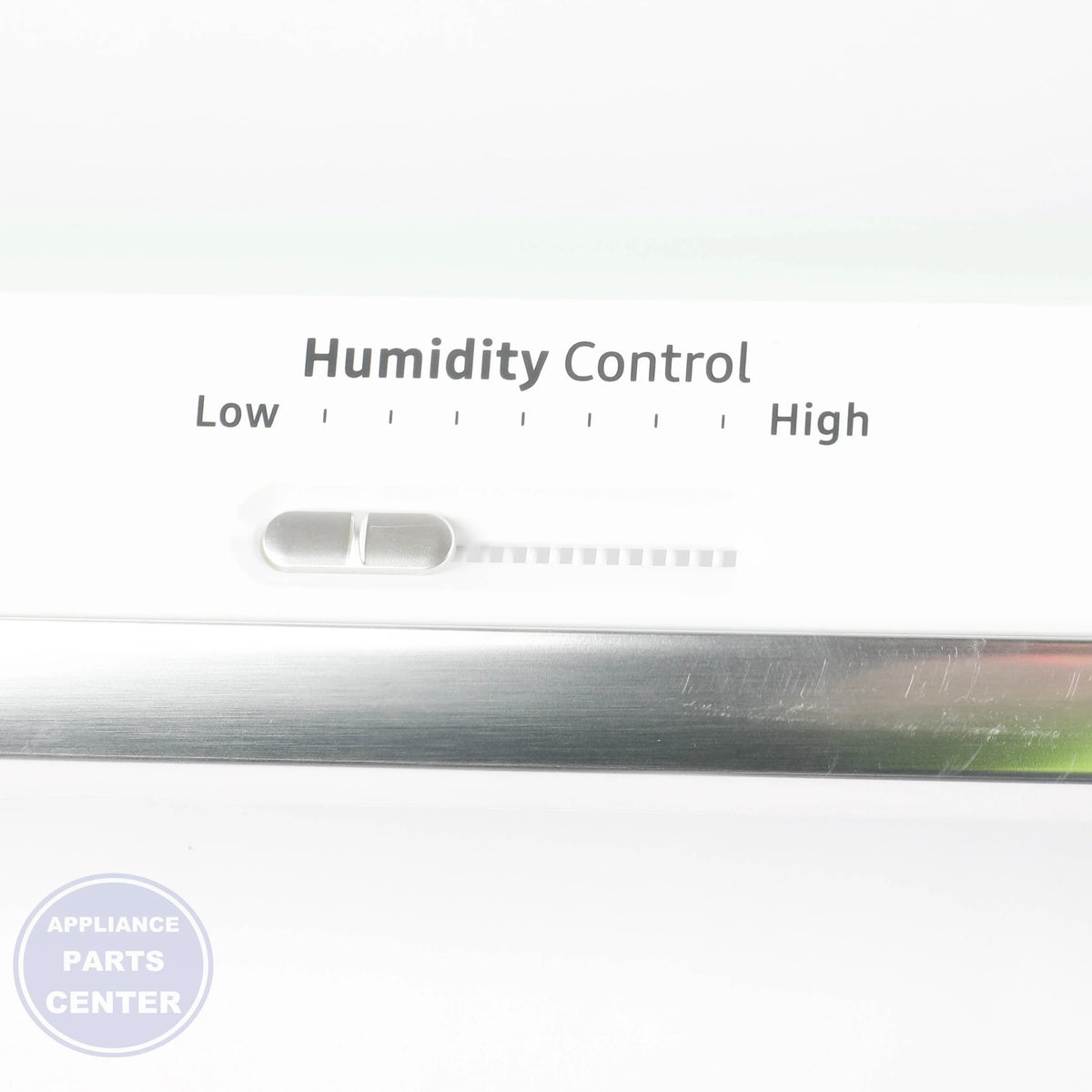 ASSY COVER VEG-REF;RF9000JC,SILVER TRIM DA97-15360A - Side view with sleek silver trim