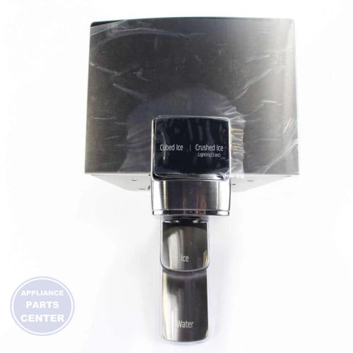 SAM ASSY COVER DISPENSER;RF9500K,ASSY DA97-16754A - Main view showing water and ice dispensing for Samsung RF9500K series