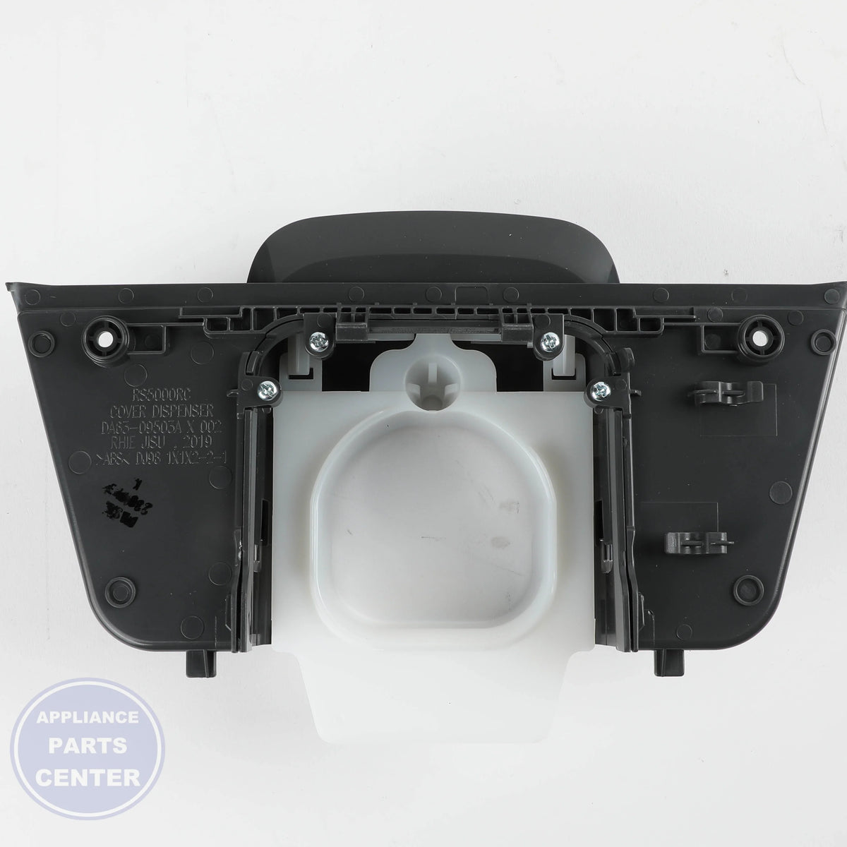 ASSY COVER DISPENSER DA97-19112C - Detailed view of dark inox finish