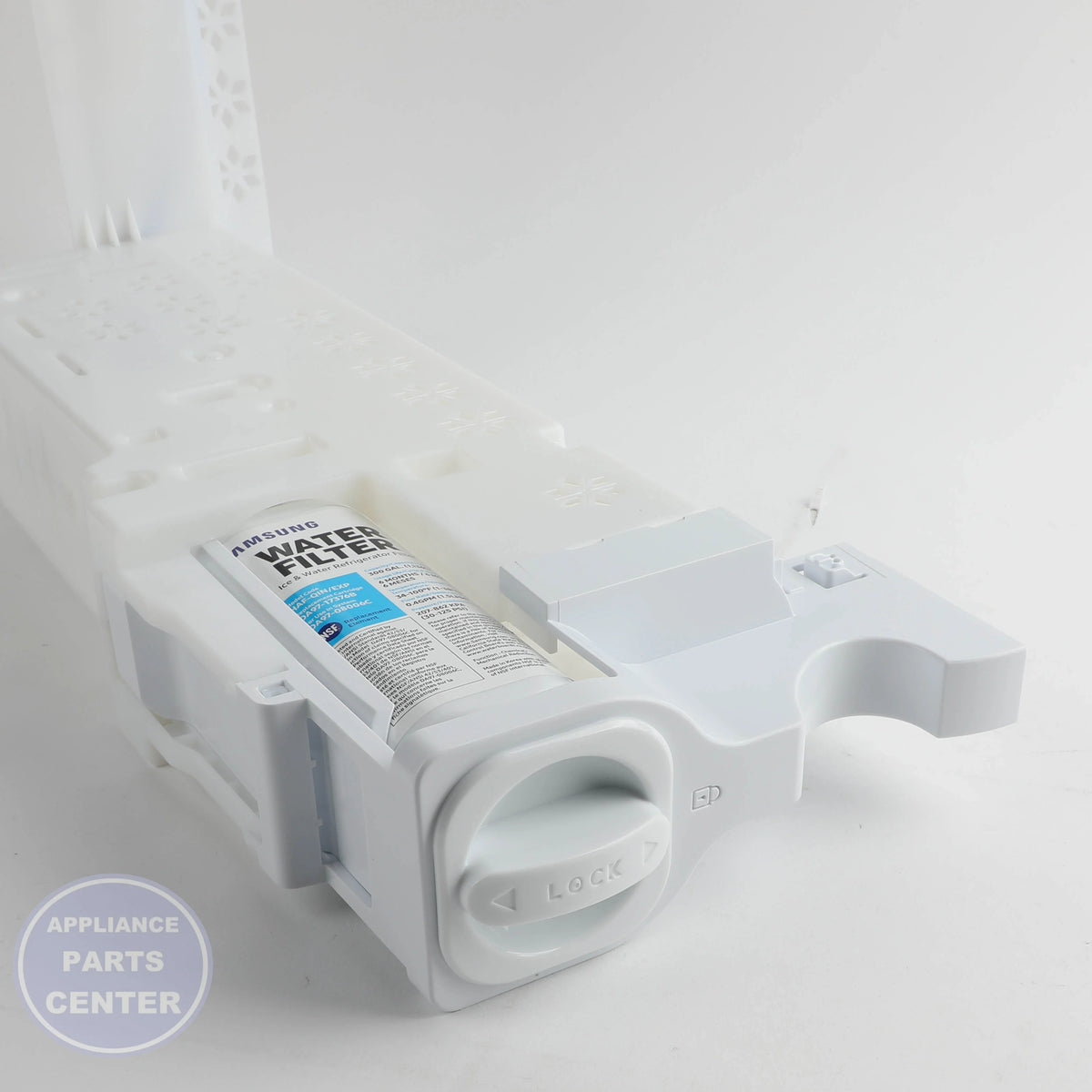 SAM ASSY CASE WATER FILTER;RF6000T,ICE ONLY, DA97-21323A - Installation in RF6000T model showing easy mounting points