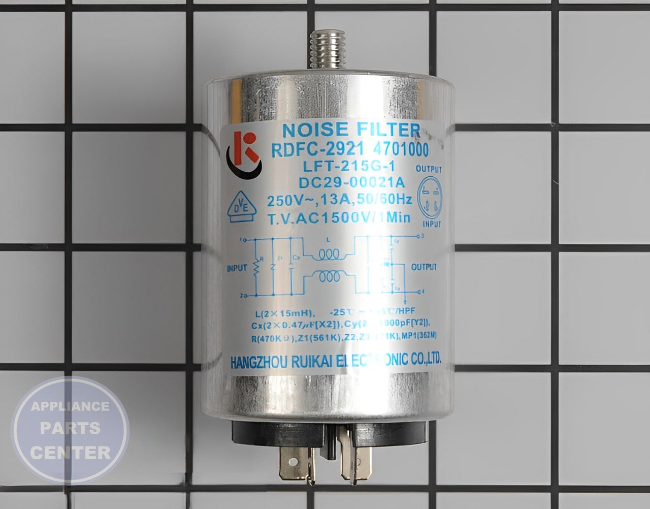 SAM Washing Machine FILTER EMI;RDFC 2921 4701000,VDE,15MH +5 - Main view showing interference reduction for SAM models