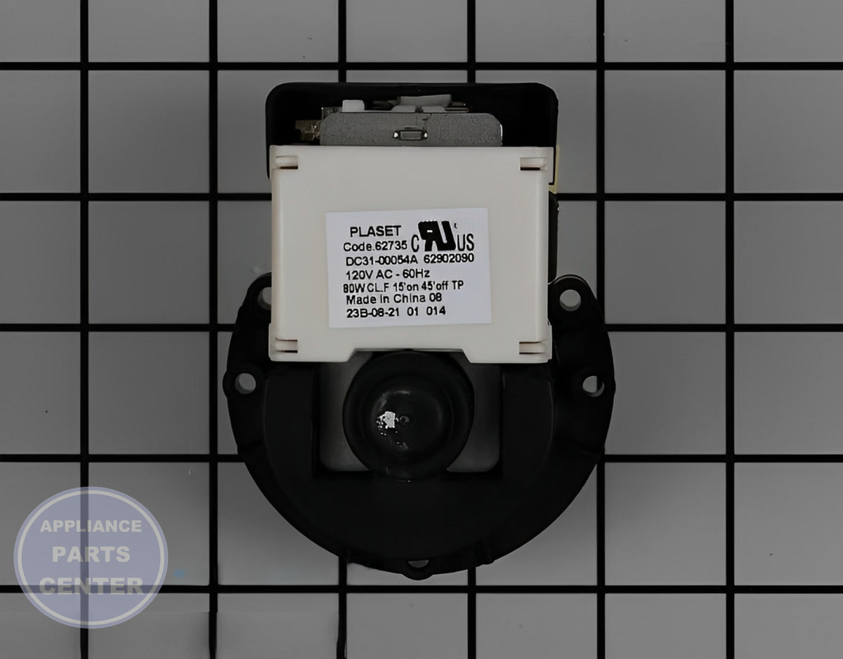 SAMSUNG WASHER DRAIN PUMP ASSEMBLY DC31-00054A - Main view showing efficient water drainage for SMG Washing Machine