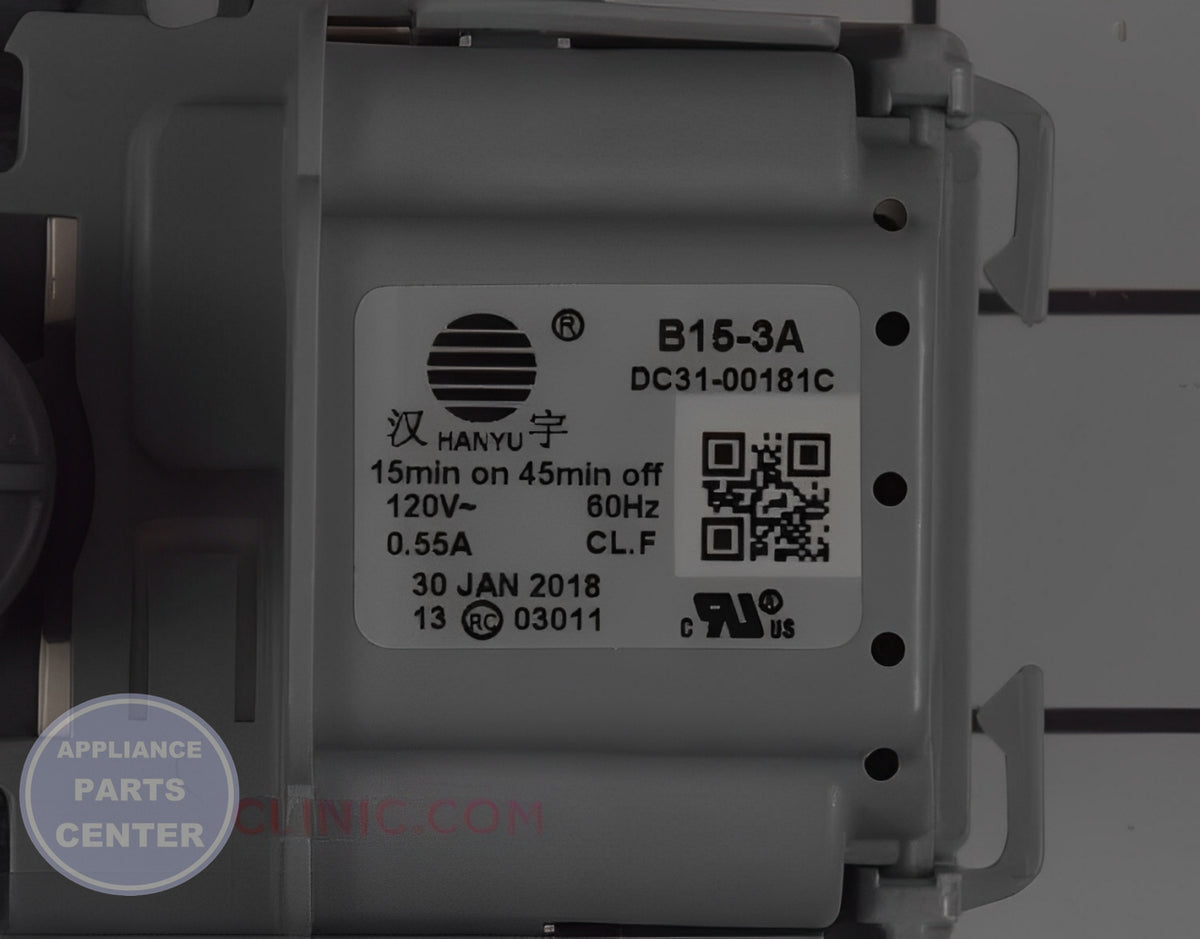 SAMSUNG WASHER AC PUMP MOTOR DC31-00181C - Installation in SMG model showing key mounting points