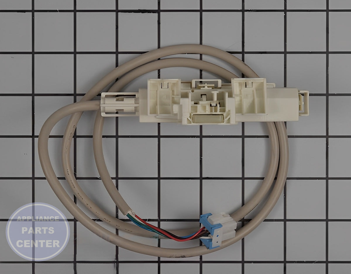 SAMSUNG WASHER DOOR LID SWITCH LATCH ASSEMBLY DC34-00025E - Detailed view of durable latch mechanism