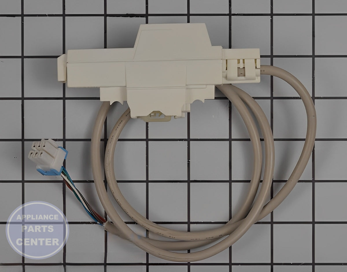 SAMSUNG WASHER DOOR LID SWITCH LATCH ASSEMBLY DC34-00025E - Installation in SMG Washing Machine showing secure mounting points