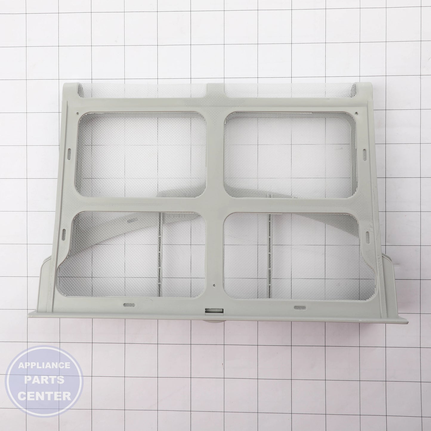 CASE FILTER;GE24-DRYER,PP,-,GRAY,-,FH44N DC61-02273A - Side view with precise specifications