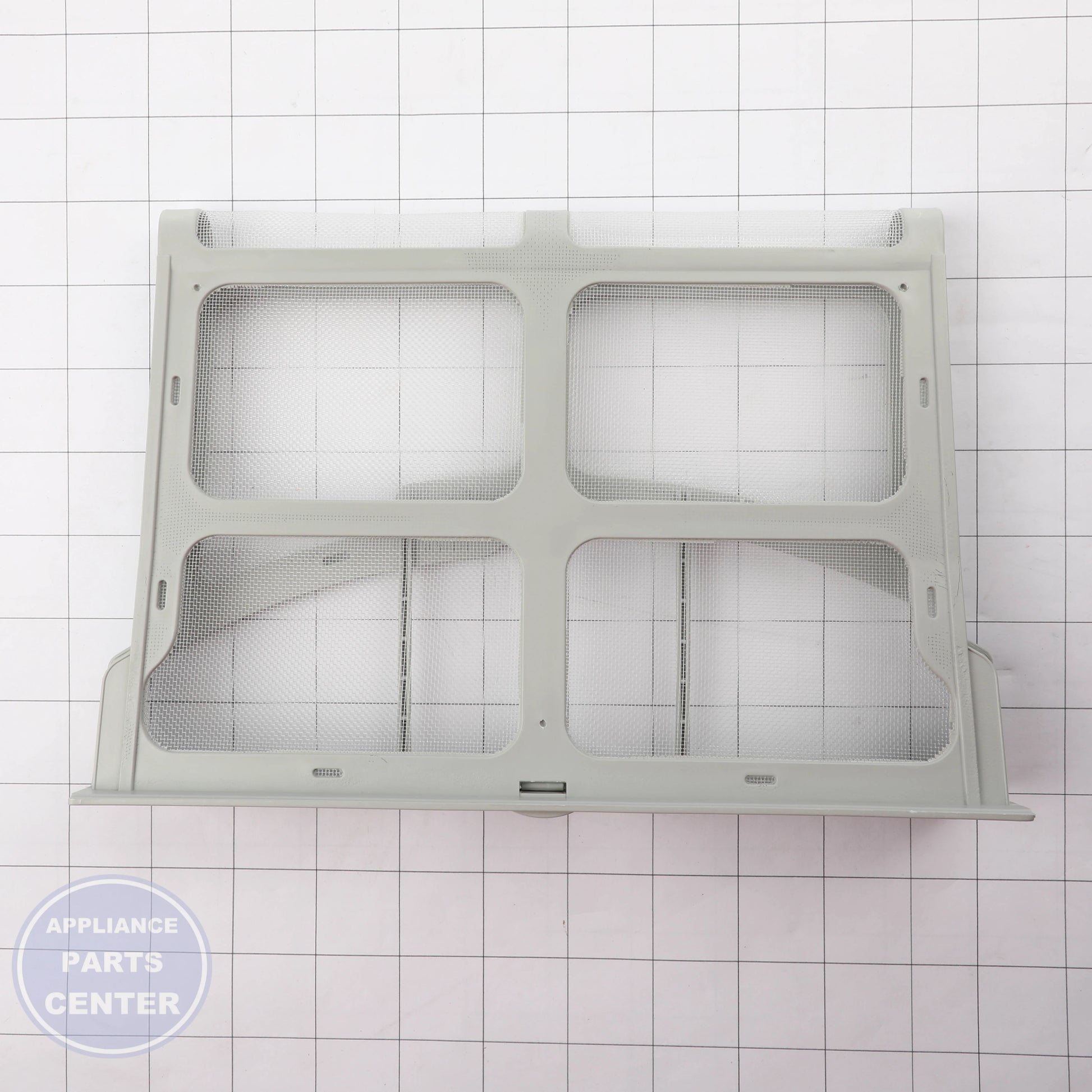 CASE FILTER;GE24-DRYER,PP,-,GRAY,-,FH44N DC61-02273A - Side view with precise specifications