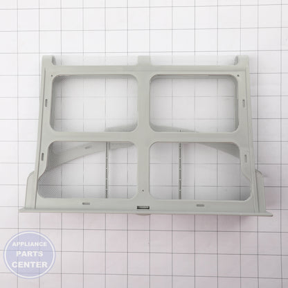 CASE FILTER;GE24-DRYER,PP,-,GRAY,-,FH44N DC61-02273A - Side view with precise specifications