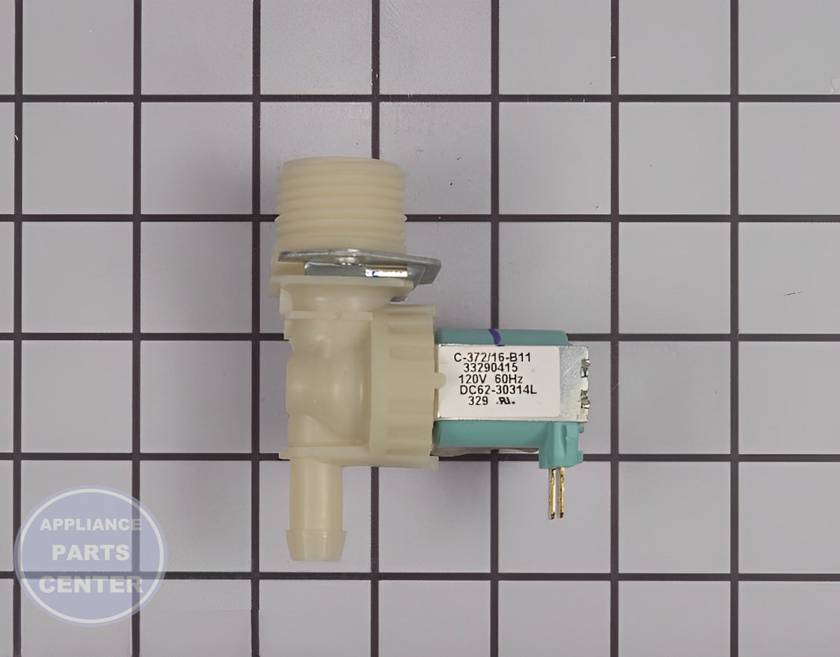 SAMSUNG DISHWASHER WATER INLET VALVE ASSEMBLY DC62-30314L - Main view showing water flow control for specific models
