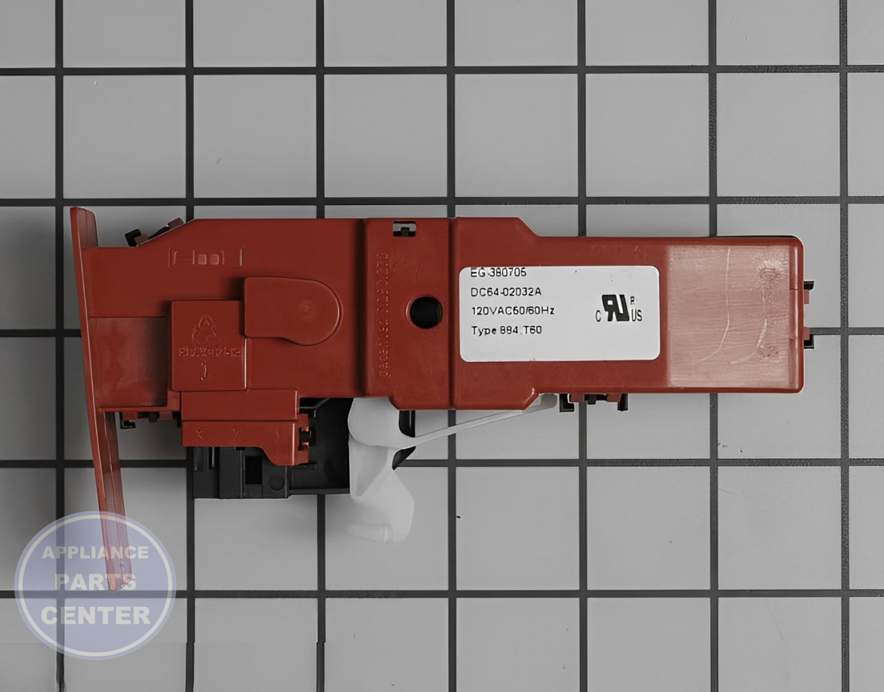 Samsung Washer Door Lock Switch DC64-02032A - Main view showing sturdy latch for SMG-1234