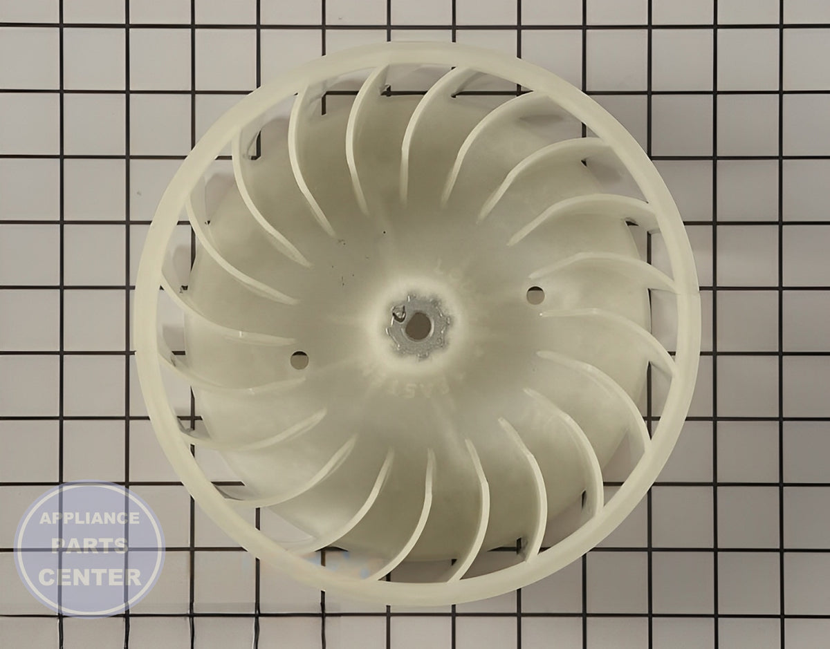 SAMSUNG DRYER BLOWER WHEEL ASSEMBLY DC67-00180B - Main view showing efficient airflow for SMG Dryers