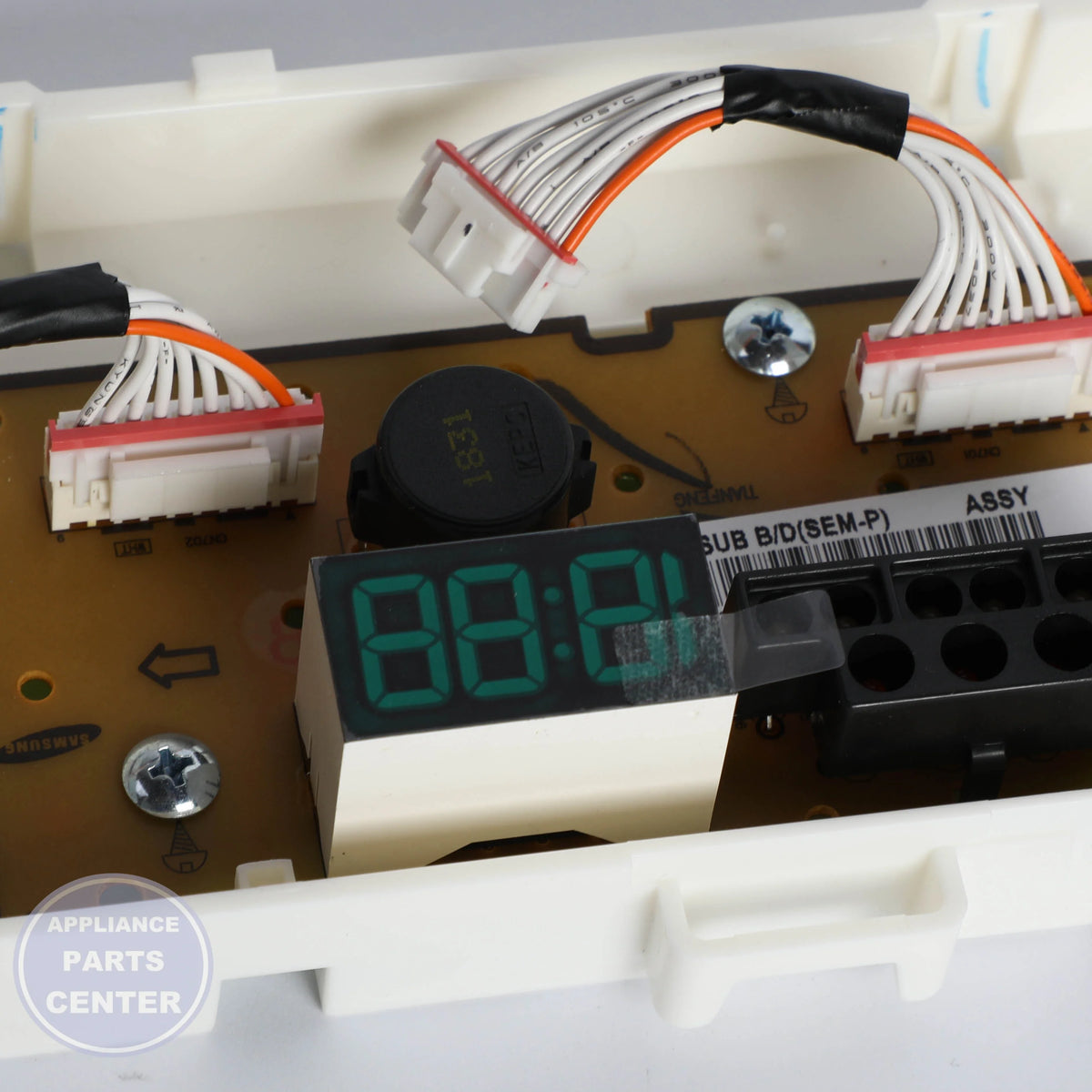 SAM ASSY PCB DISPLAY DC92-01864B - Installation in DV8700K model showing key mounting points