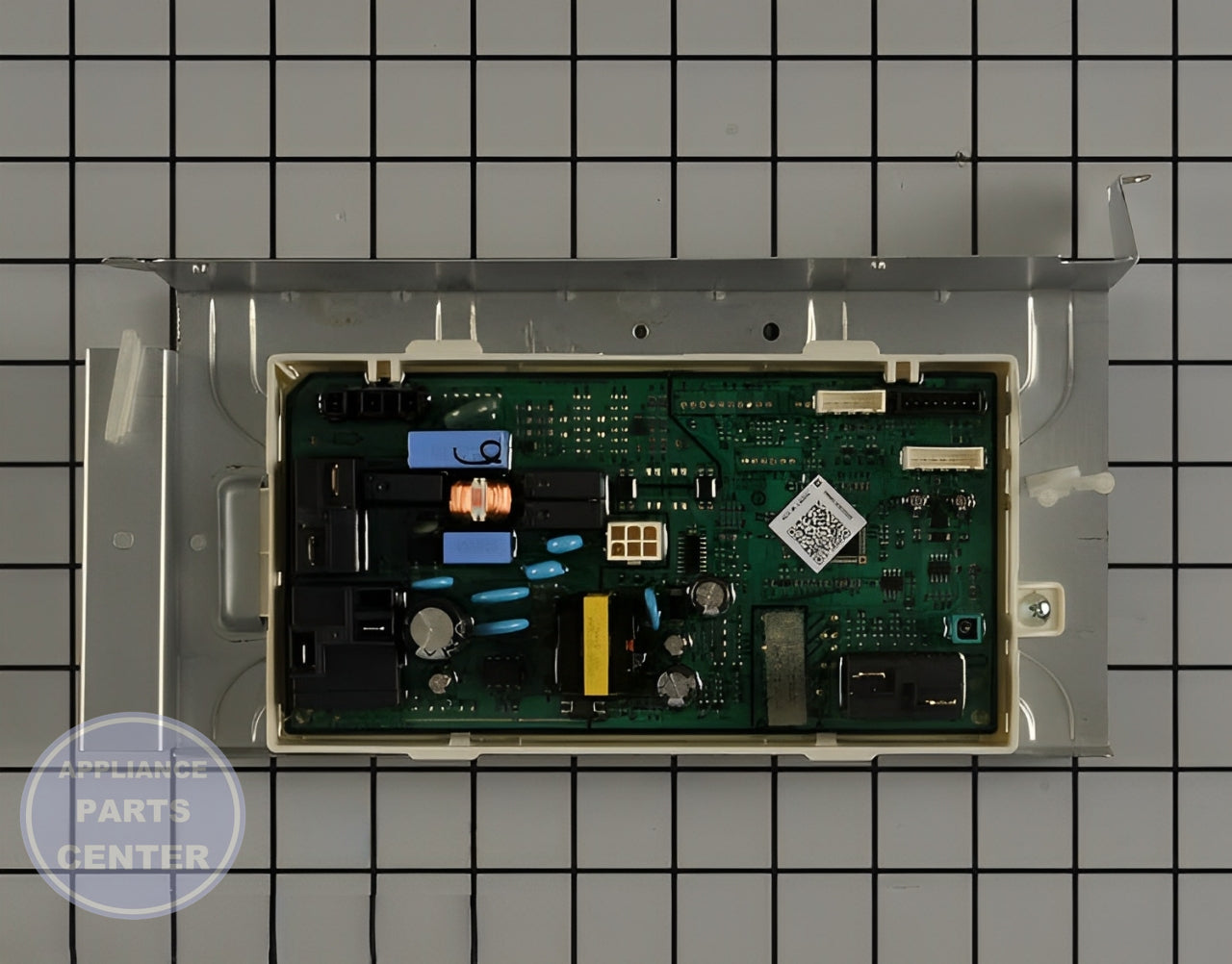 SAMSUNG DRYER PRINTED CIRCUIT BOARD ASSEMBLY HOLDER DC92-01896D - Main view showing precise circuit board functions for SMG dryers