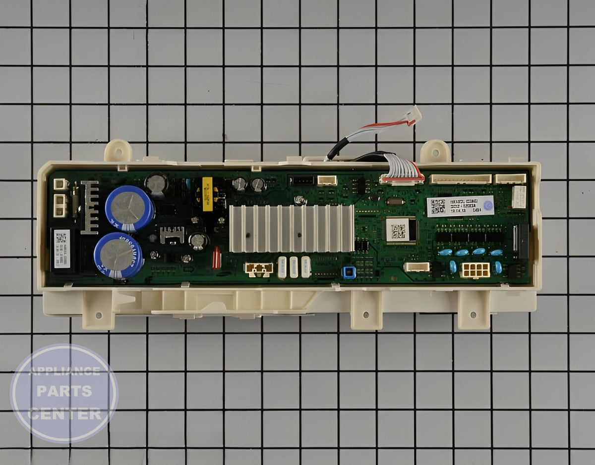 SAMSUNG WASHER CONTROL BOARD ASSEMBLY KIT DC92-02003A - Side view with precise measurements