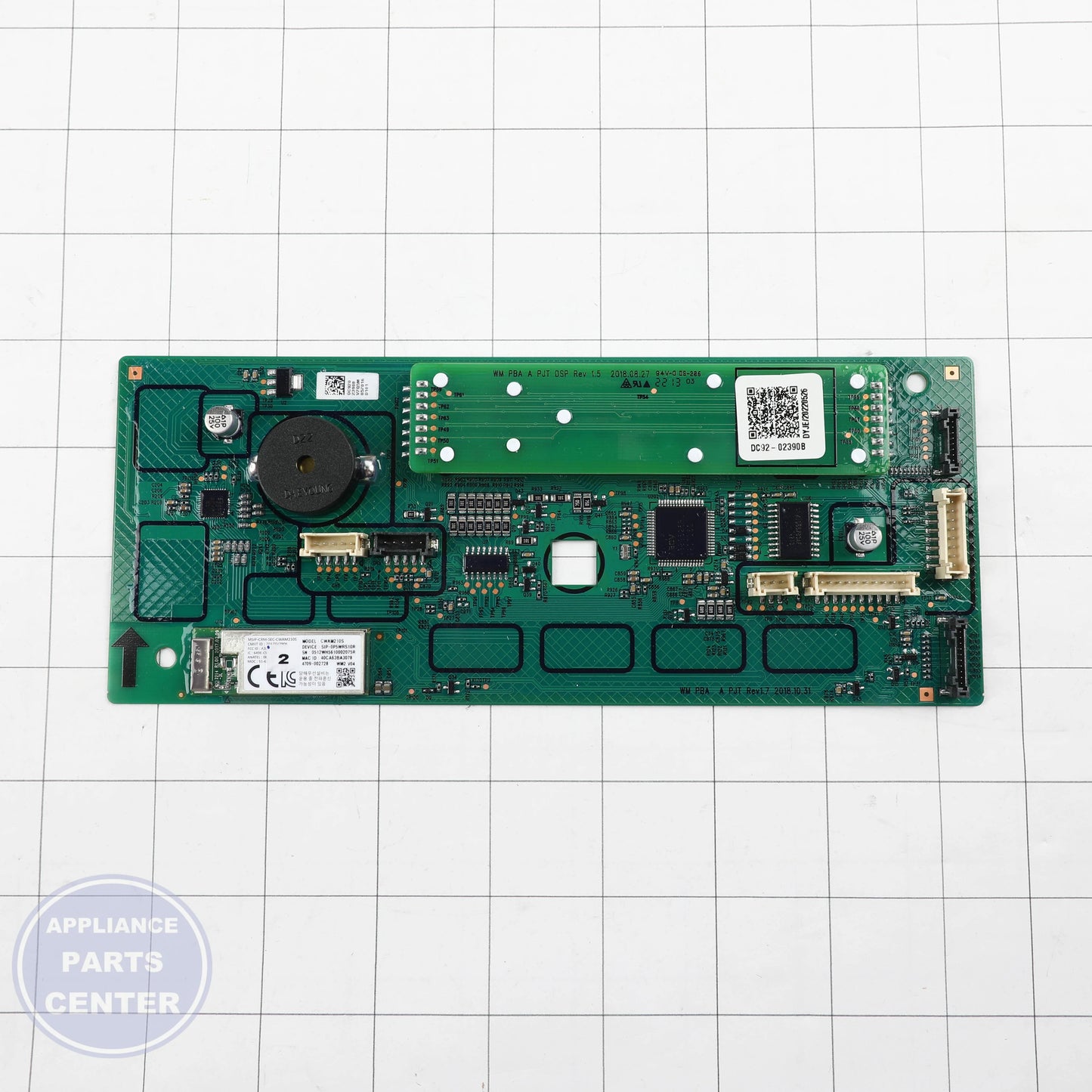 SAM ASSY MODULE DC92-02390B - Installation in SAM Dryer showing key mounting points