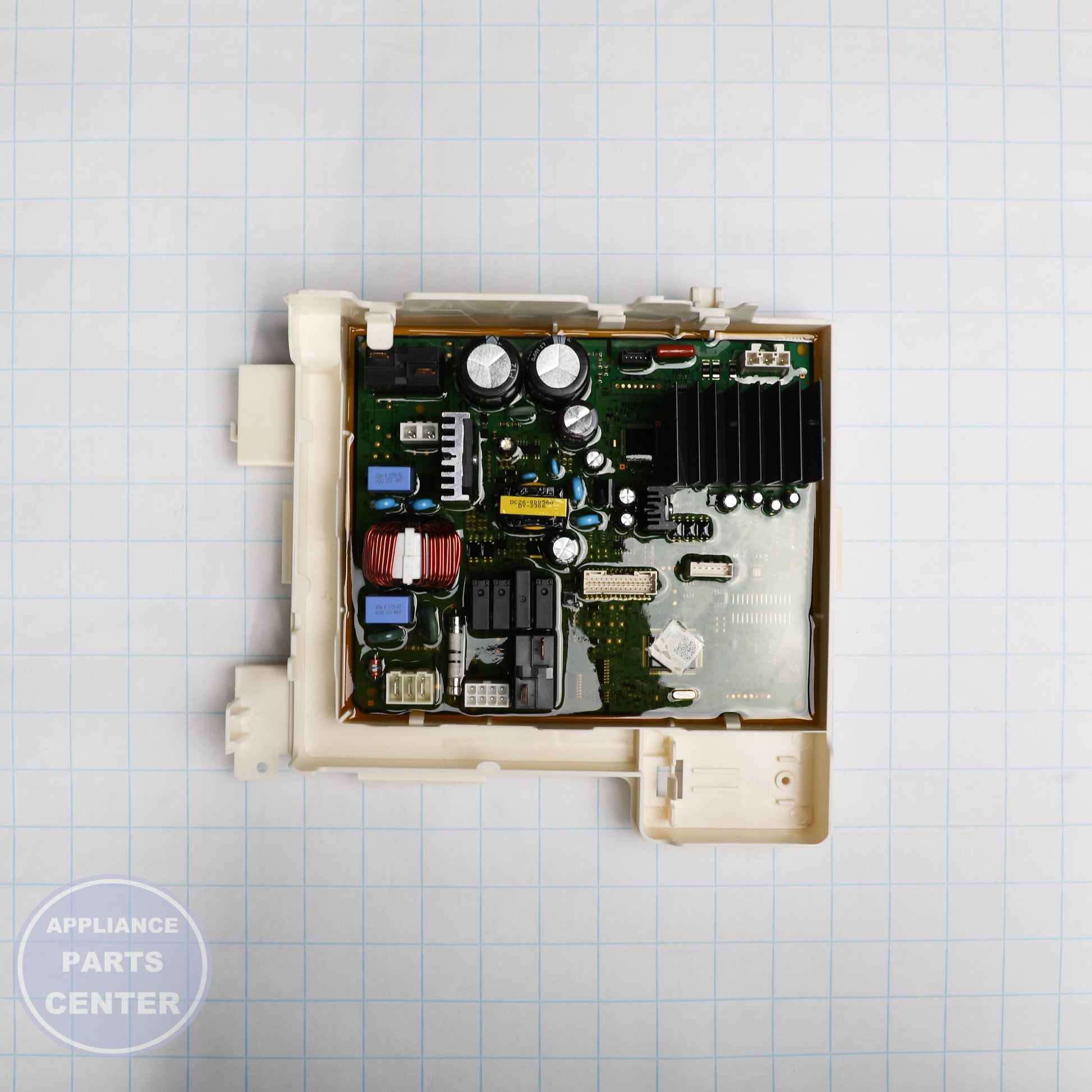 ASSY HOLDER PCB;WW5000T,DC94-10720A,Y,SM - Side view with precise electronic specifications