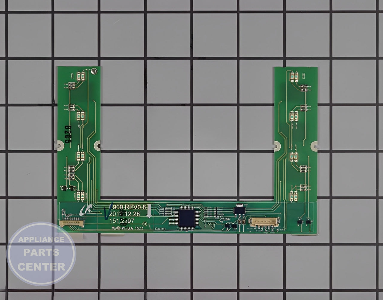 Samsung User Control and Display Board DC93-00376A - Main view showing LED display for Samsung Dryer and Washing Machine
