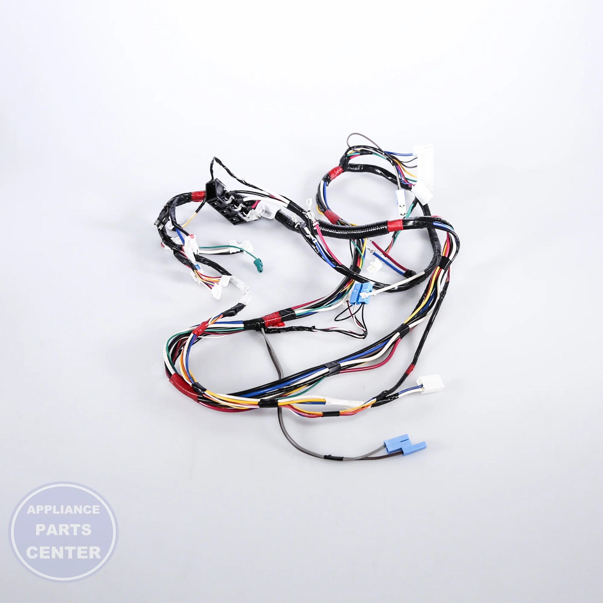 Samsung ASSY WIRE HARNESS-MAIN;DRYER-L,DUAL,STEA DC93-00465A - Installation in specific model showcasing key mounting points