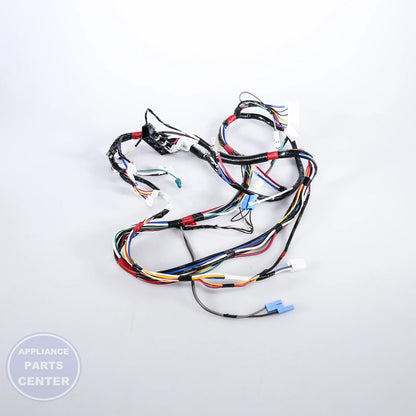 Samsung ASSY WIRE HARNESS-MAIN;DRYER-L,DUAL,STEA DC93-00465A - Installation in specific model showcasing key mounting points