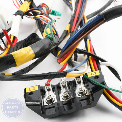 SAM ASSY WIRE HARNESS-MAIN;DRYER-L,DVE50R530 - Main view showing wire receptacle connectors for DVE50R530