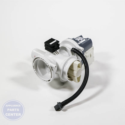 ASSY PUMP DRAIN DC96-01585L - Side view with 10 gallons/minute drainage capacity