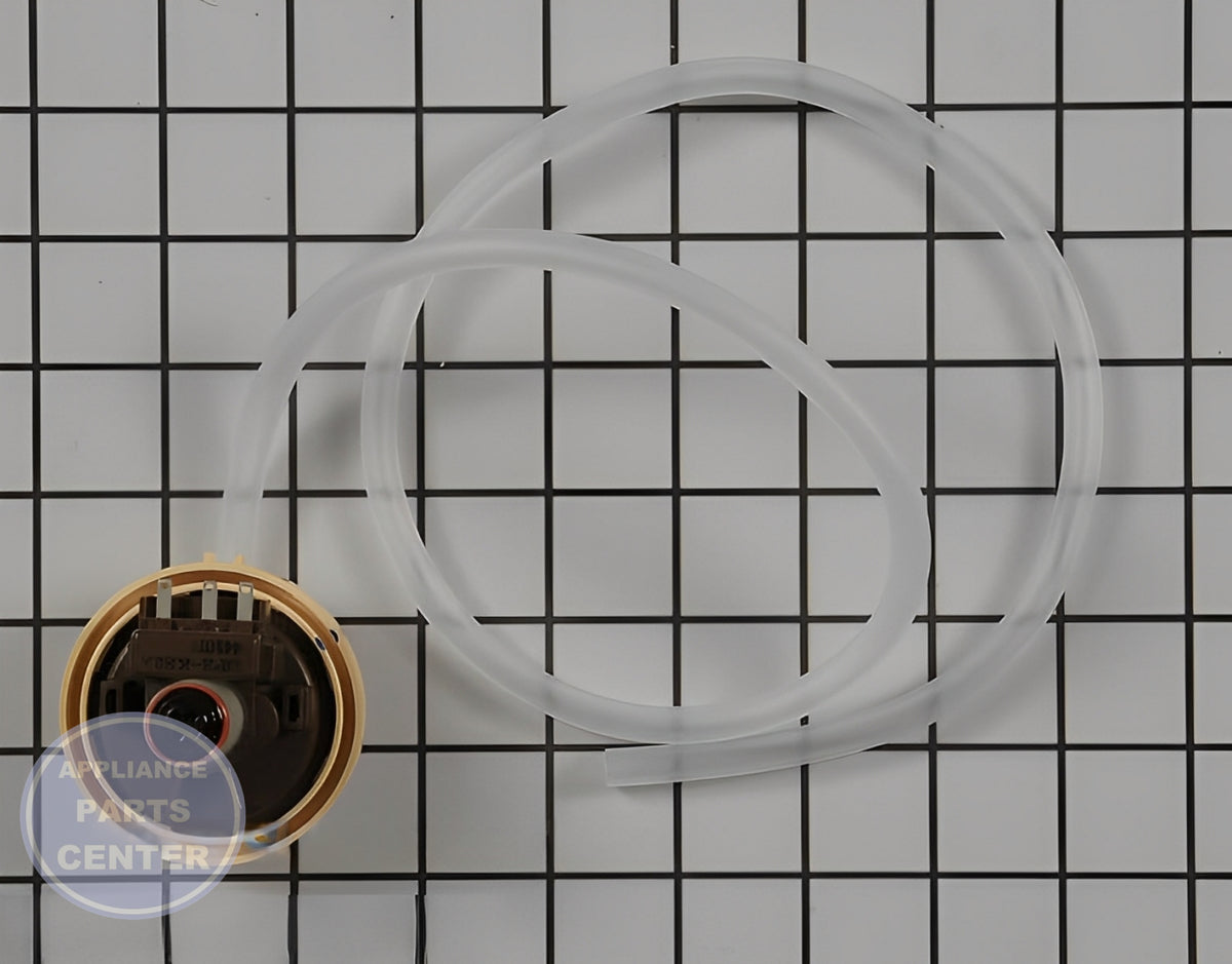 SAMSUNG WASHER WATER LEVEL PRESSURE SWITCH HOSE SENSOR ASSEMBLY DC96-01703C - Main view showing precision water level control for Samsung models
