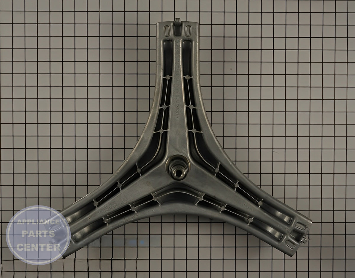 SAMSUNG WASHER SPINNER SUPPORT TUB SPIDER ARM FLANGE SHAFT FIXER DC97-14421A - Detailed view of heavy-duty construction