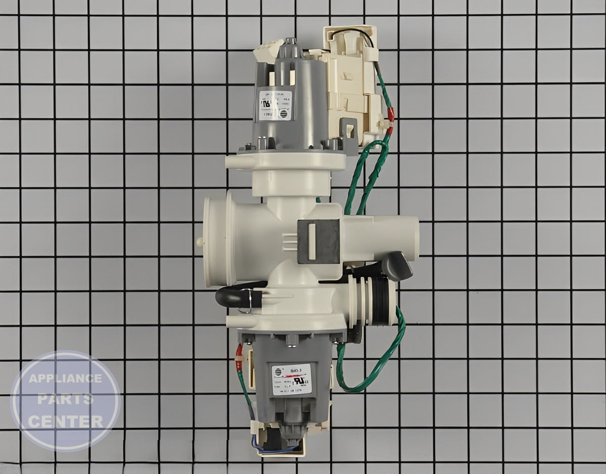 SAMSUNG WASHER DRAIN PUMP ASSEMBLY DC97-15974C - Main view showing efficient water removal for SMG models
