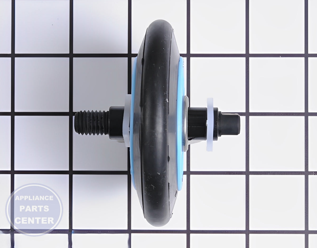 SAMSUNG Dryer Plastic Roller Wheel DC97-16782A - Detailed view of sturdy construction details
