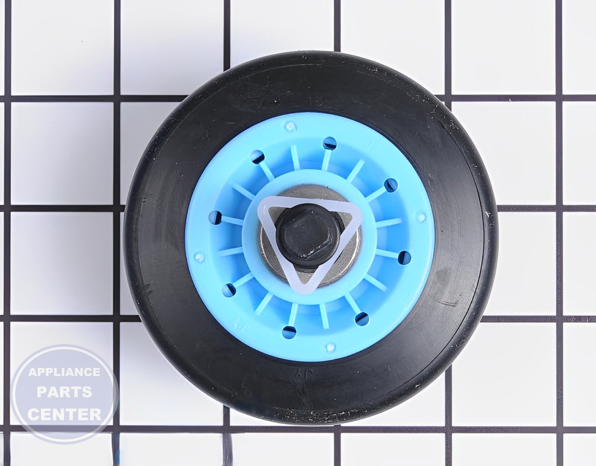 Dryer Plastic Roller Wheel DC97-16782A - Side view with durable measurements and specs
