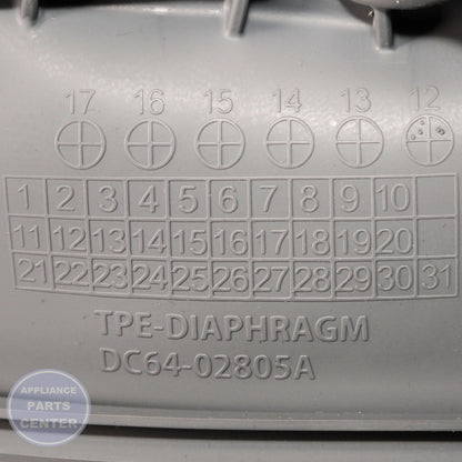 SAM ASSY DIAPHRAGM DC97-17041B - Installation in WF393BTPAWR/A1 showing mounting points