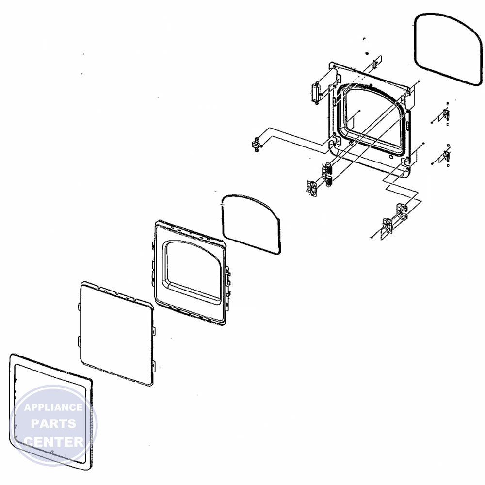 SAM ASSY DOOR-MODULE;DV7000H, DV8000J, DVH740 - Main view showing secure door operation for select SAM models