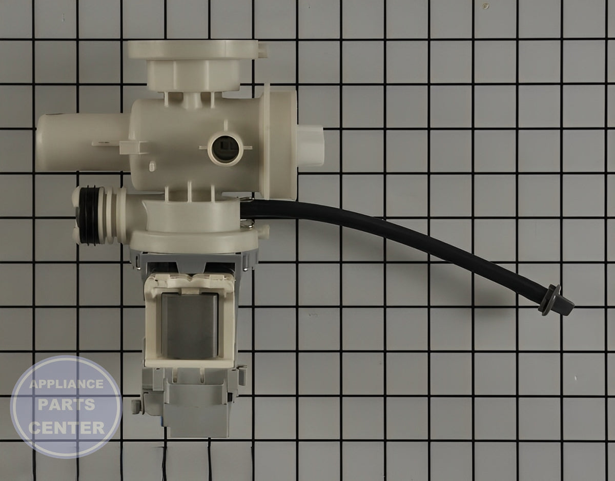 SAMSUNG WASHER DRAIN PUMP ASSEMBLY DC97-20621A - Detailed view of high-quality technical details