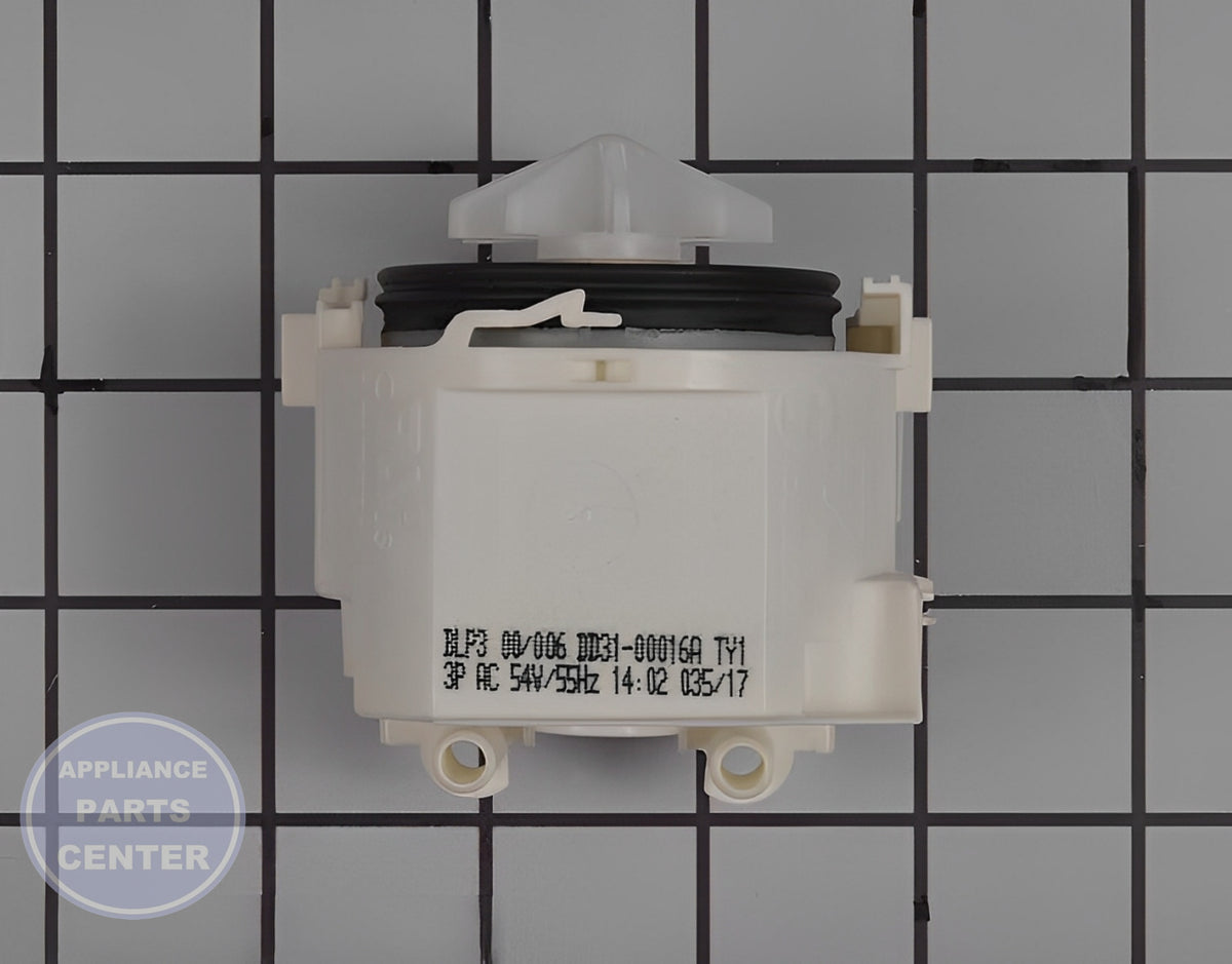 SAMSUNG DISHWASHER DRAIN PUMP MOTOR ASSEMBLY DD31-00016A - Installation in Samsung model showing key mounting points