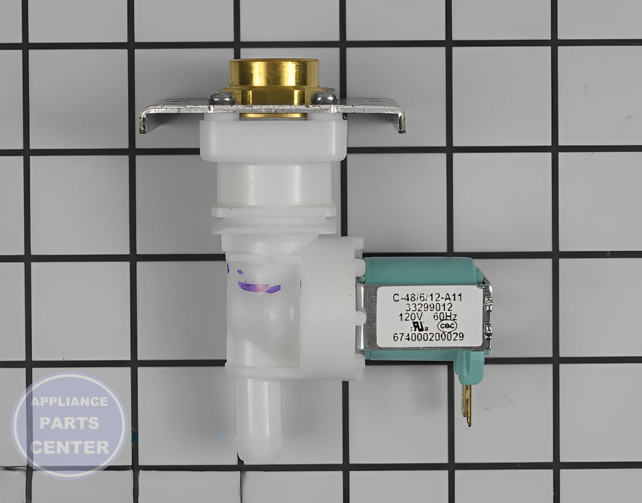 Samsung Dishwasher Water Inlet Fill Valve Assembly DD62-00084A - Main view showing efficient water flow for specific models