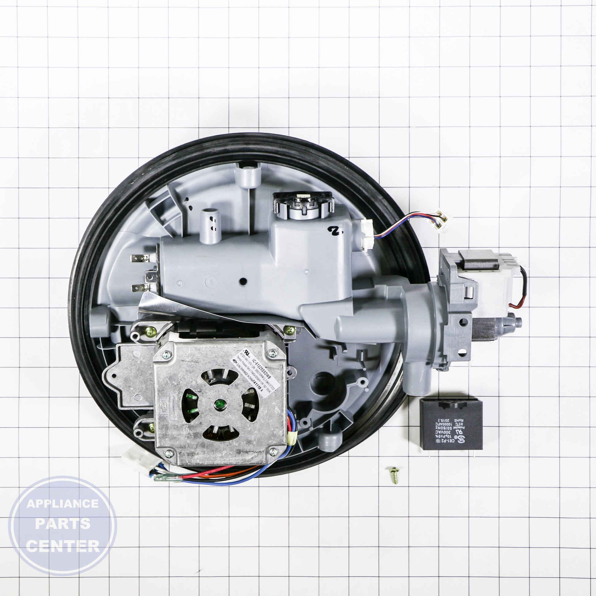 SVC ASSY-SUMP;OEM DD82-01065B - Side view with 15 gallons water capacity