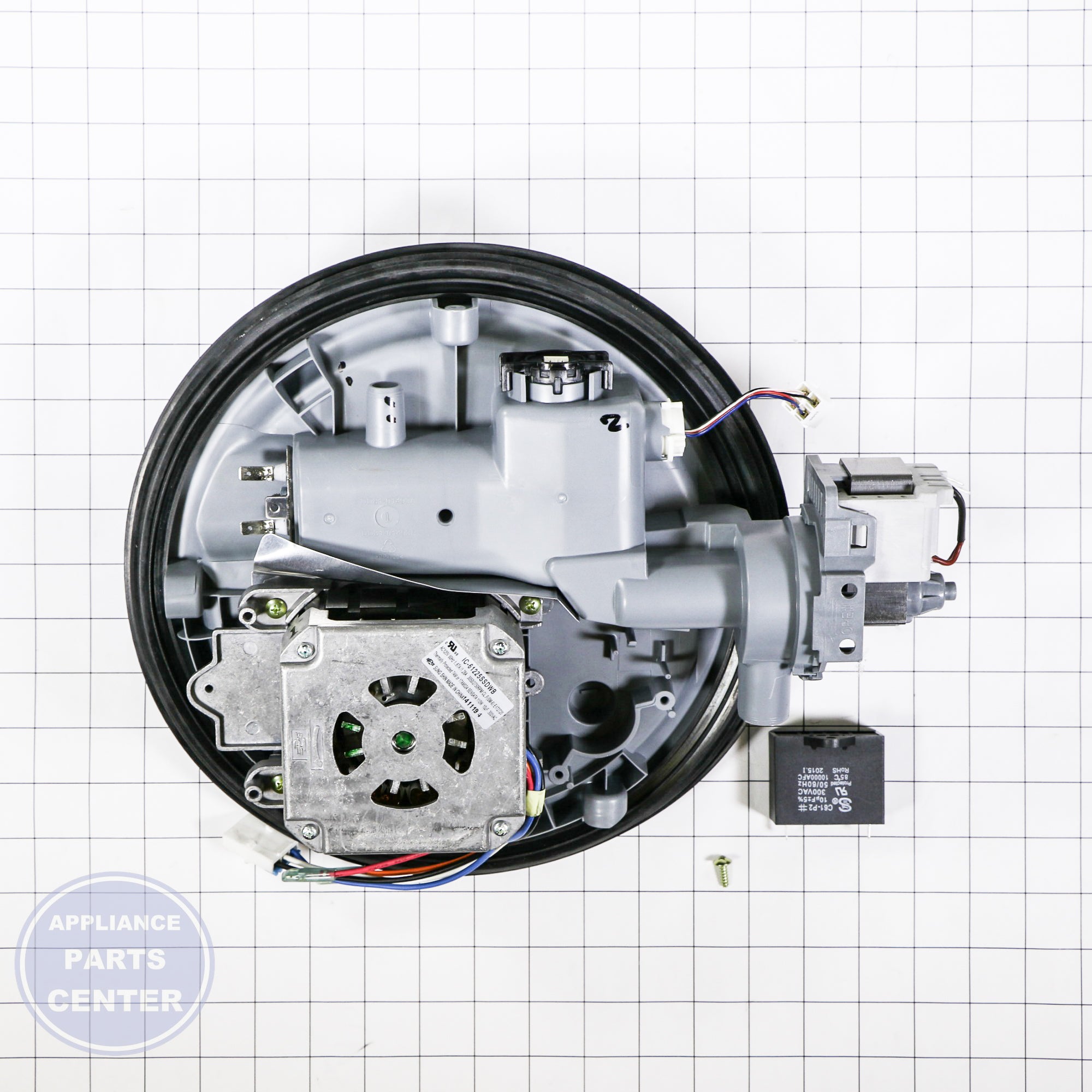 SVC ASSY-SUMP;OEM DD82-01065B - Side view with 15 gallons water capacity
