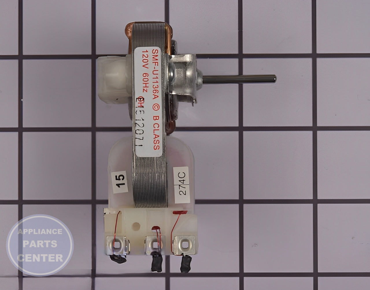 Maytag Fan Motor DE31-00046B - Installation in Samsung microwave showing key mounting points