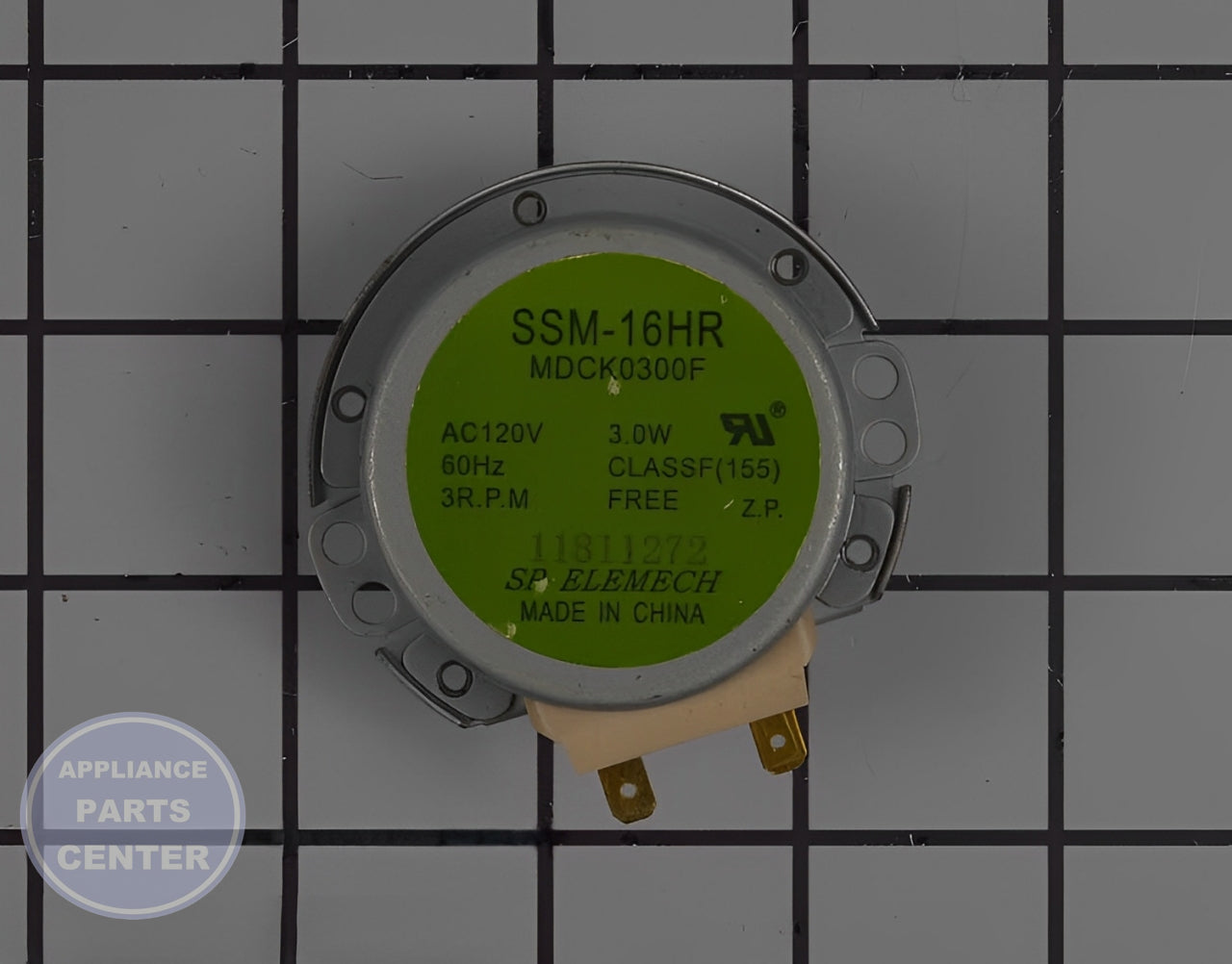 SAM MOTOR AC DRIVE;SSM-16HR,8,120V,60HZ,3RPM - Main view showing precise 3RPM rotation for SAM models
