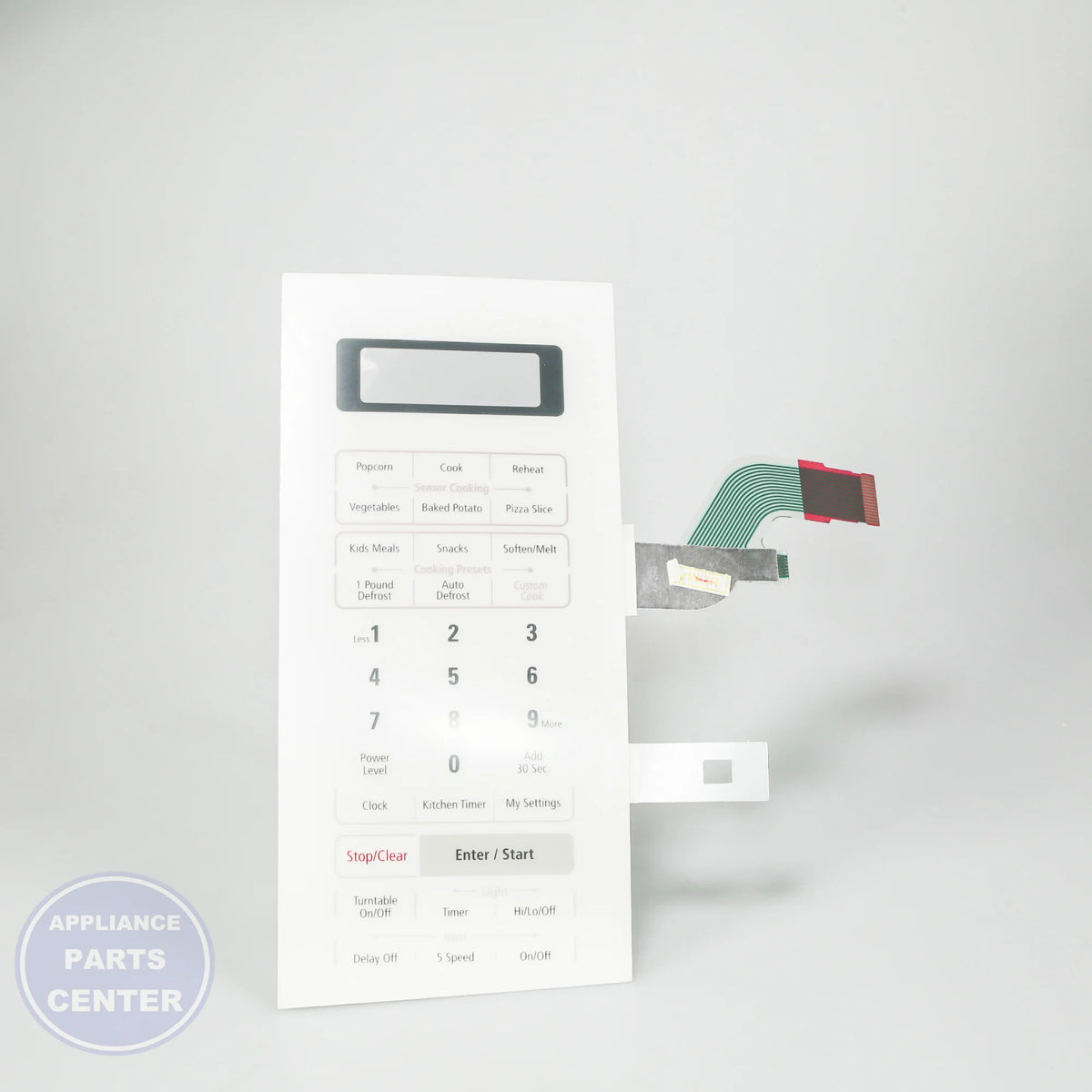 SWITCH MEMBRANE DE34-00330D - Side view with 120V specifications