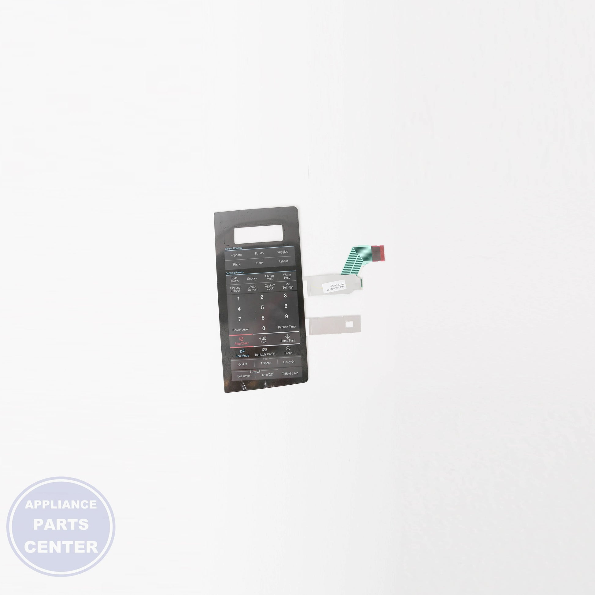 SWITCH MEMBRANE DE34-00389E - Side view with precise specifications