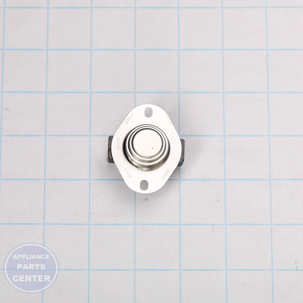 SVC-HIGH LIMIT SWITCH 220F;62775,DO130 - Side view with 220°F temperature specs