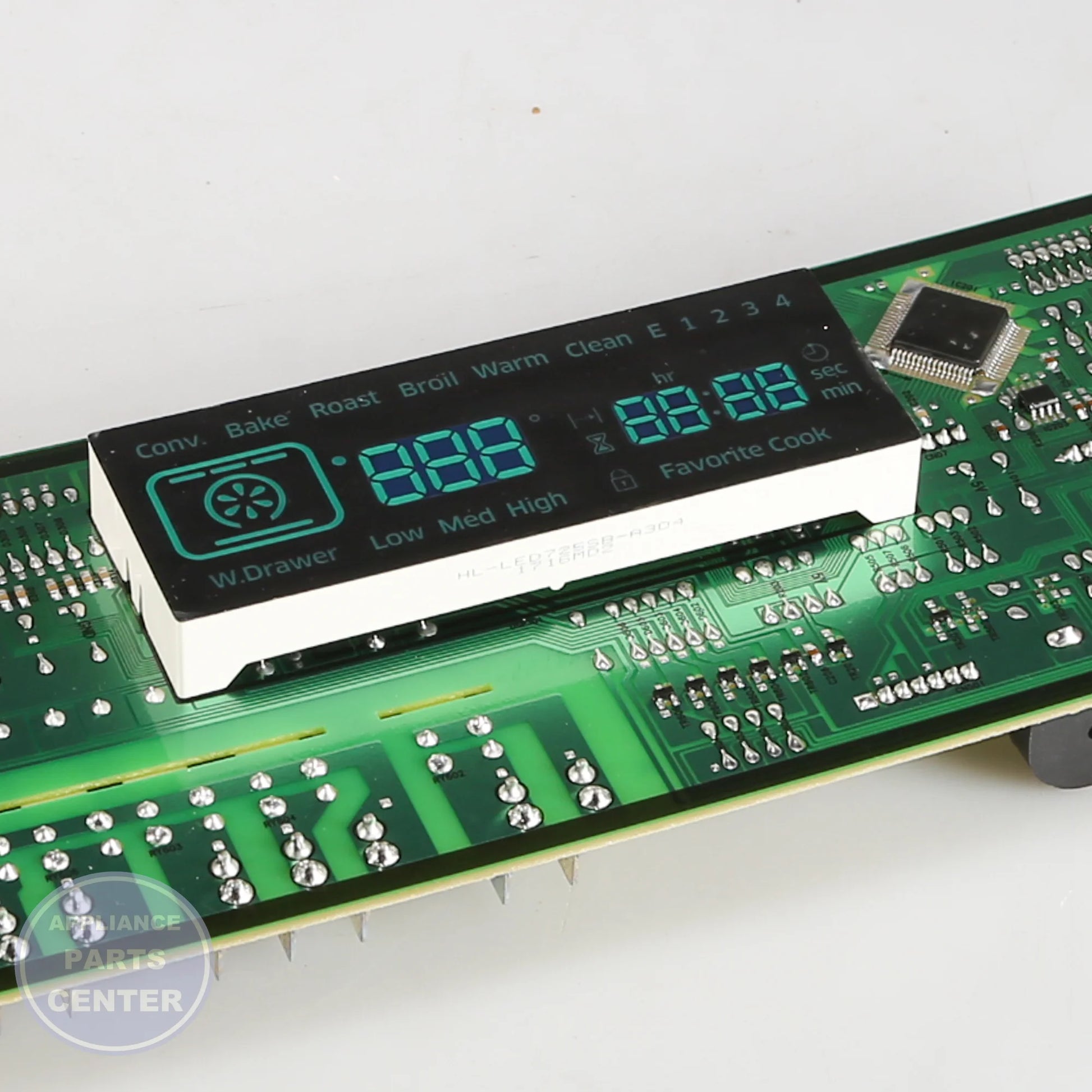 Samsung ASSY PCB MAIN DE92-02588F - Installation in NX58F5700WS showing mounting points