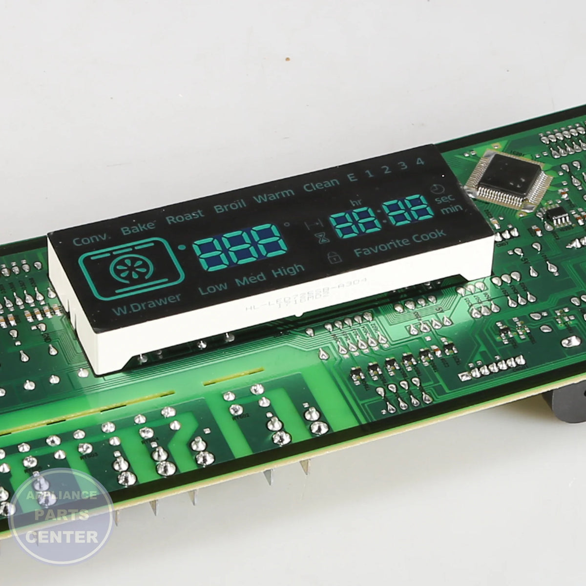 Samsung ASSY PCB MAIN DE92-02588F - Installation in NX58F5700WS showing mounting points