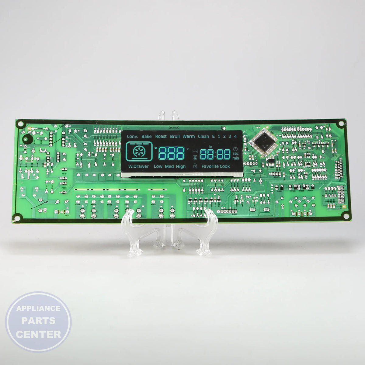 Samsung ASSY PCB MAIN DE92-02588F - Installation in NX58F5700WS showing mounting points