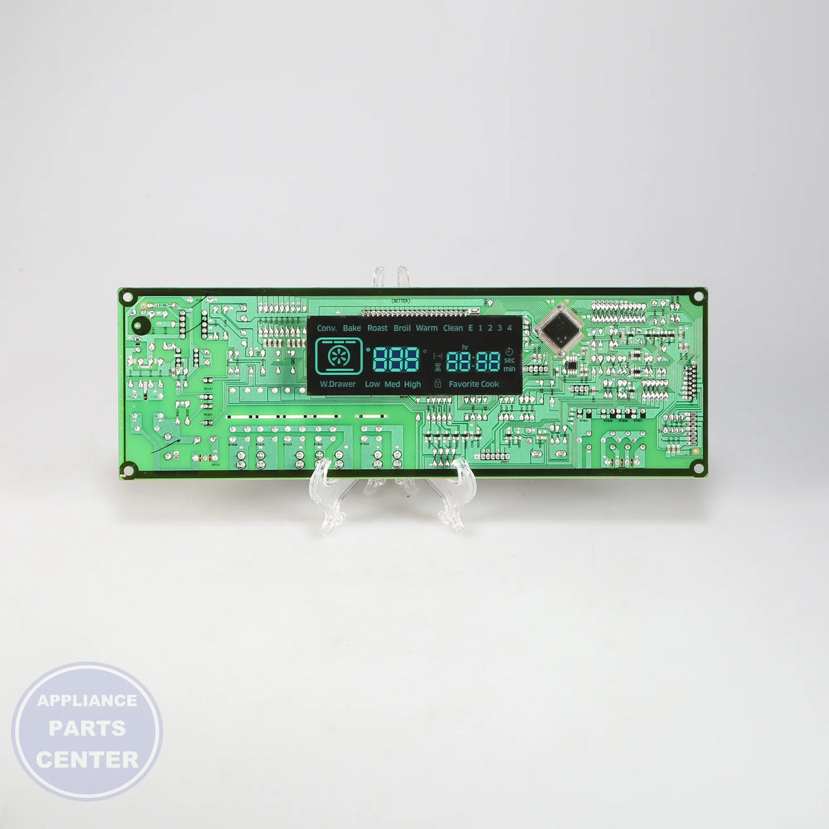 Samsung ASSY PCB MAIN DE92-02588F - Installation in NX58F5700WS showing mounting points