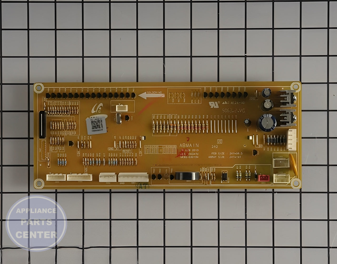 Main Control Board DE92-03019H - Detailed view of circuit board technical details