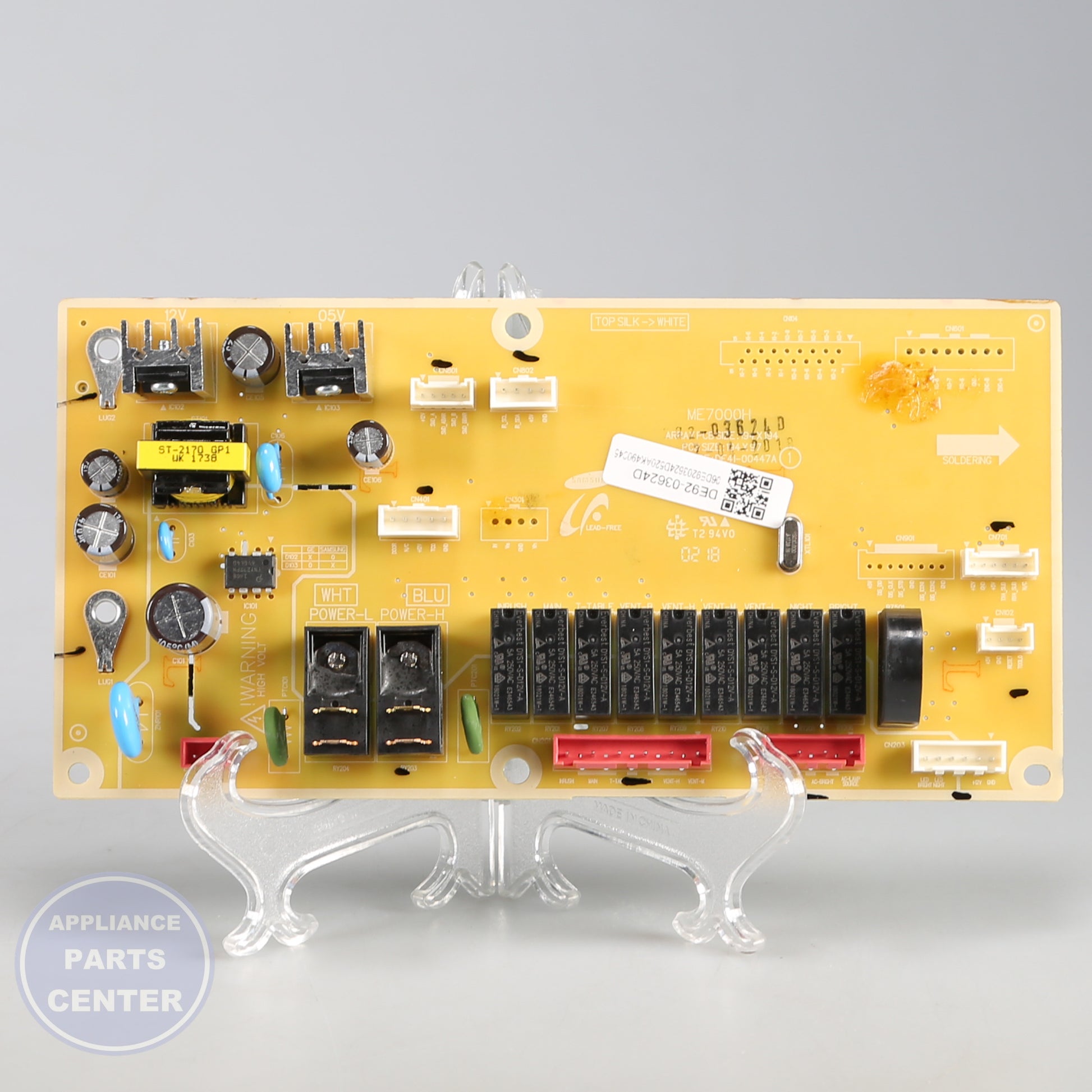 Samsung ASSY PCB MAIN DE92-03624D - Main view showing main control features for ME21H706MQS/AA and ME7000HA_2
