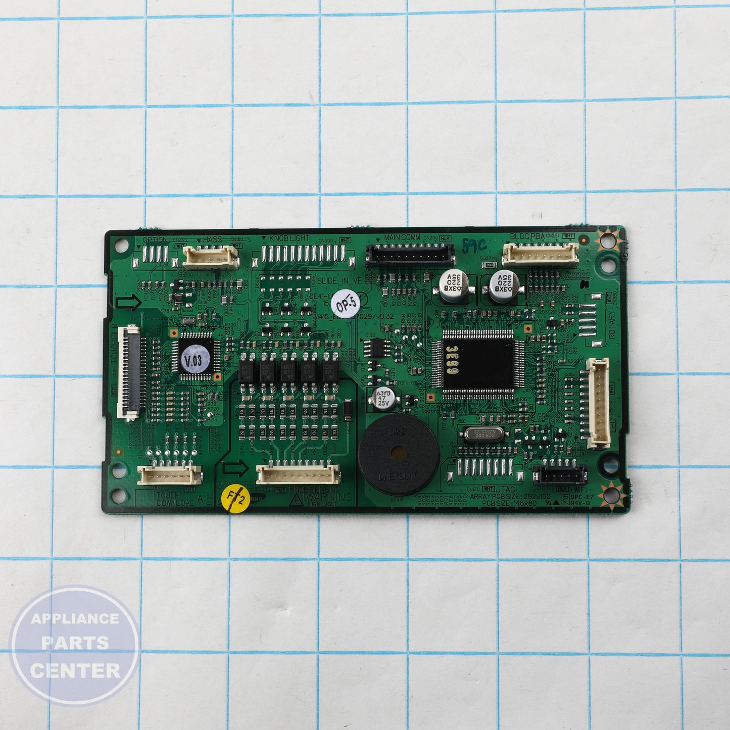 ASSY PCB EEPROM;EEP_05,DE92-03959C,NX700 - Side view with exact specifications