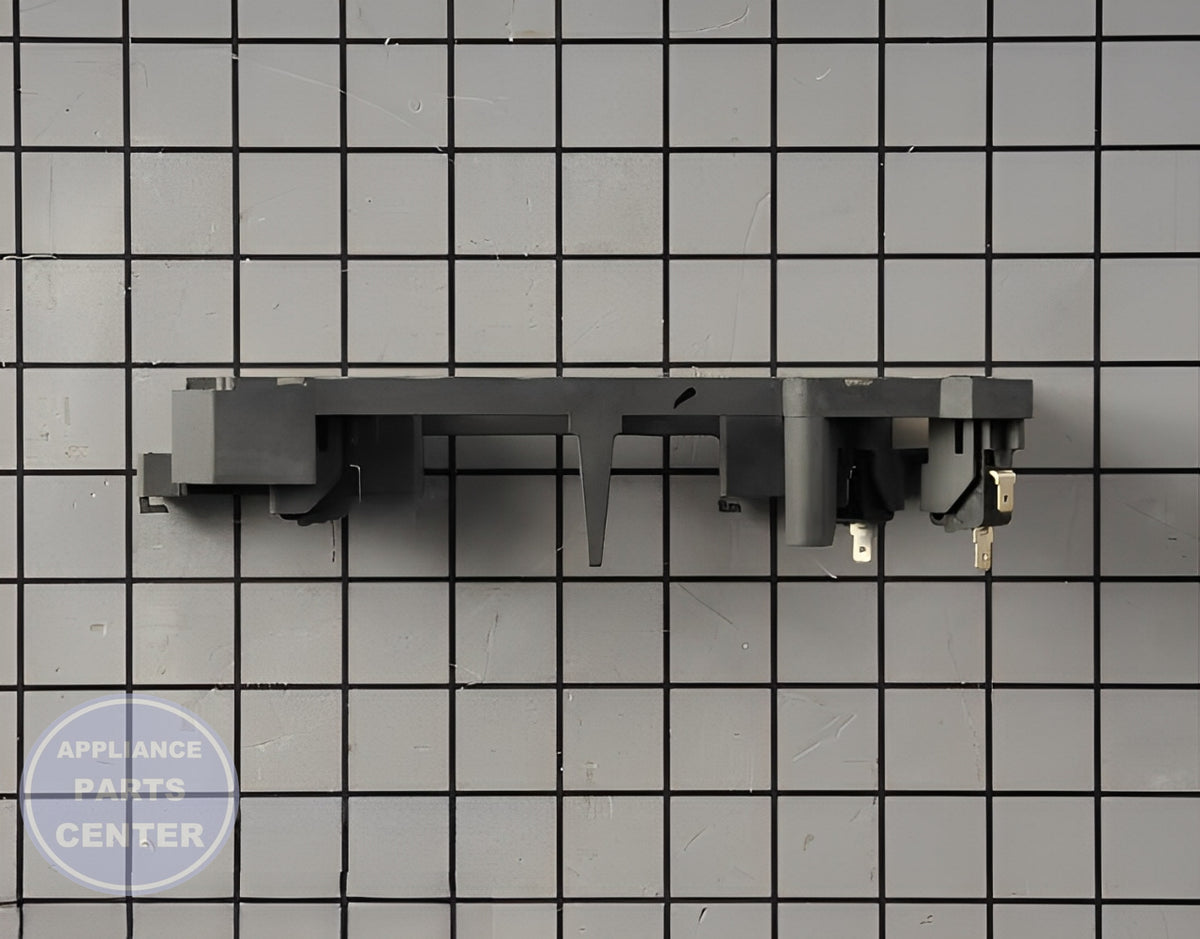 MICROWAVE BODY LATCH ASSEMBLY DE96-00414D - Side view with precise measurements
